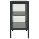 vidaXL Buffet Anthracite 70x35x70 cm Acier et verre