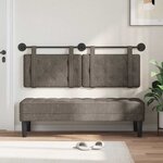 vidaXL Tête de lit suspendue Gris PU antique