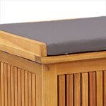 vidaXL Boîte à coussins d'extérieur 113x50x60 5cm bois massif d'acacia