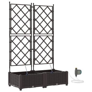 vidaXL Pots de jardin Marron 80 x 40 x 126 cm Acier