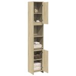 vidaXL Armoire de salle de bain Chêne sonoma 30x30x183 5 cm Aggloméré
