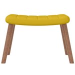 vidaXL Chaise de relaxation avec repose-pied Jaune moutarde Velours