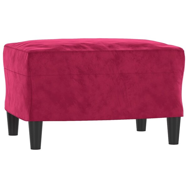 vidaXL Repose-pied Rouge bordeaux 60x50x41 cm Velours