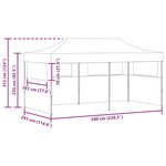 vidaXL Tente de réception pliable bleue 3 x 6 m