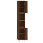 vidaXL Armoire de bain chêne marron 30x30x190 cm bois d'ingénierie
