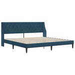 vidaXL Cadre de lit avec tête de lit Bleu 180 x 200 cm Velours