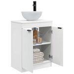 vidaXL Meuble de salle de bain avec évier Blanc 54 x 35 x 83 cm