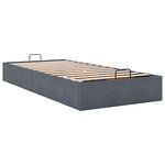 vidaXL Cadre de lit ottoman sans matelas gris foncé 90x190 cm velours