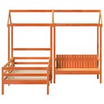 vidaXL Ensemble de lit et de banc avec toit 90x200 cm bois pin massif