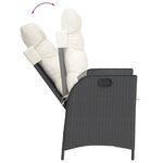 vidaXL Ensemble à manger de jardin 9Pièces coussins noir résine tressée