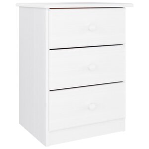 vidaXL Table de chevet ALTA blanc 41x35x55 5 cm bois de pin massif