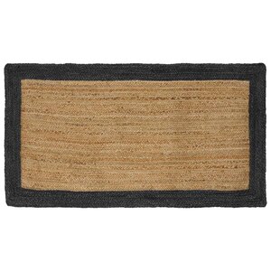 vidaXL Tapis de surface Gris foncé 80 x 150 cm Jute