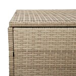 vidaXL Coffre de rangement de jardin Beige 110x50x58 cm Résine tressée