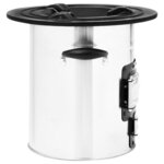 vidaXL Poêle à bois de camping Argenté 51 5x35x30 5cm Acier inoxydable