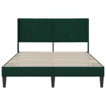 vidaXL Cadre de lit avec tête de lit Vert foncé 160 x 200 cm Velours