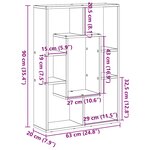 vidaXL Bibliothèque Blanc 63x20x90 cm Bois d'ingénierie
