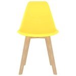 vidaXL Chaises à manger lot de 4 jaune plastique