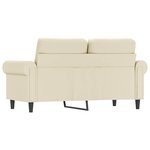 vidaXL Canapé à 2 places Crème 120 cm Similicuir