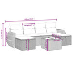 vidaXL Salon de jardin avec coussins 6 Pièces beige résine tressée