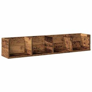 vidaXL Étagère murale à CD vieux bois 100x18x18 cm bois d'ingénierie