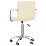 Chaise fauteuil siège pivotante de bureau informatique étude tissu crème 02_0024101