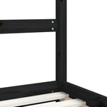 vidaXL Cadre de lit pour enfant noir 2x(80x160) cm bois de pin massif