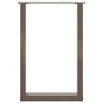 vidaXL Pieds de table à manger en U 2 pièces Acier naturel 50 x (72-73) cm Acier