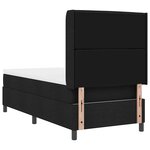 vidaXL Lit à ressorts avec matelas Noir 100 x 200 cm tissu