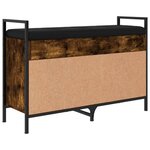 vidaXL Banc à chaussures chêne fumé 85 5x32x57 5 cm bois d'ingénierie