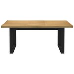vidaXL Table à manger NOAIN pieds en forme de U 180x90x75cm massif pin