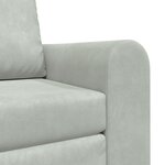 vidaXL Canapé Lit 2-en-1 Gris Clair 98x71x83 cm Velours