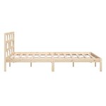vidaXL Cadre de lit Bois de pin massif 160x200 cm