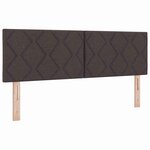 vidaXL Lit à ressorts avec matelas Marron foncé 140 x 190 cm tissu