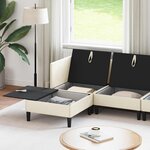 vidaXL Ensemble de meubles pour le salon 6 Pièces Crème Tissu