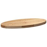 vidaXL Dessus de table 80x40x4 cm bois de chêne massif ovale