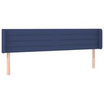 vidaXL Tête de lit avec oreilles Bleu 163x16x78/88 cm Tissu