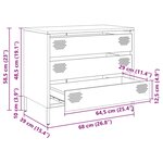 vidaXL Buffet blanc 68x39x58 5 cm acier laminé à froid