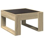 vidaXL Table basse avec LED infini chêne sonoma 50x53x30 cm