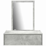vidaXL Table de Toilette Gris 60 x 40 x 70 cm Bois d'ingénierie