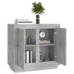 vidaXL Buffet gris béton 80x34x75 cm bois d'ingénierie