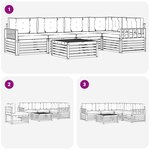 vidaXL Ensemble de canapés d'extérieur 6 pc Blanc et gris clair