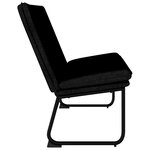 Banc banquette 100 x 75 x 76 cm tissu noir 02_0010501