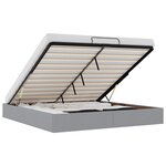 VidaXL Cadre de lit ottoman sans matelas gris clair 200x200 cm tissu