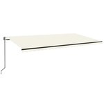 vidaXL Auvent rétractable automatique 600x350 cm Crème