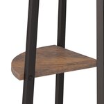 vidaXL Étagère d'angle à 4 niveaux Marron foncé et noir 45 5 x 31 5 x 150 cm