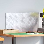 vidaXL Nez de marche Carré 2 Pièces Argenté 30 x 30 cm Aluminium