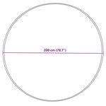 vidaXL Tapis en fausse Tafalla Gris Ø 200 cm Polyester