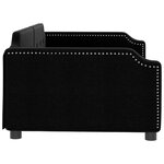 vidaXL Lit de repos sans matelas noir 100x200 cm tissu