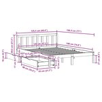 vidaXL Cadre de lit sans matelas 120x190 cm bois de pin massif
