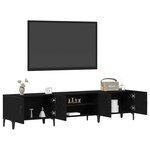 vidaXL Meuble TV Chêne noir 180 x 31 5 x 40 cm Bois d'ingénierie